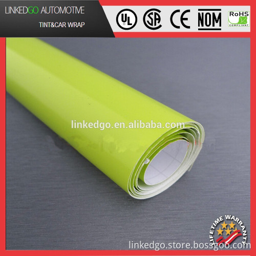 Car wrapping 1.52*30M Gloss Apple Green Sticker Decal Car Vinyl Wrap Sticker Air Bubble Free